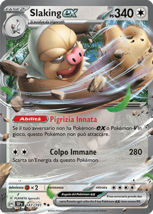 Pokémon Slaking ex 147/191 Scintille Folgoranti ITA