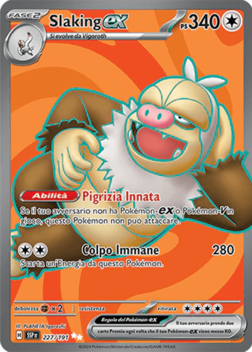Pokémon Slaking ex 227/191 Scintille Folgoranti ITA