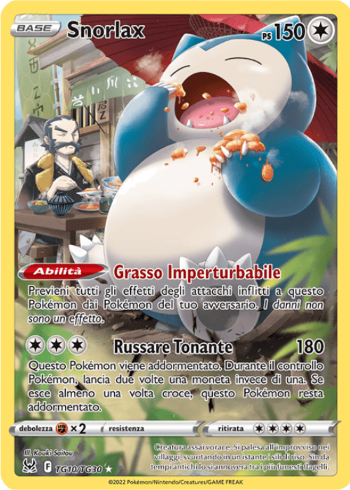 Pokémon Snorlax TG10/TG30 Origine Perduta ITA