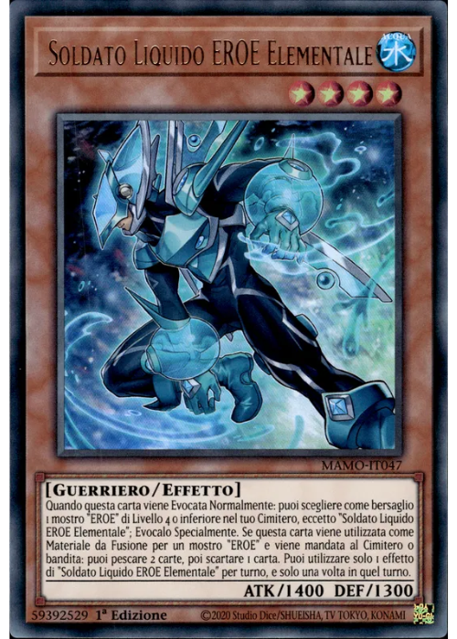 Yu-Gi-Oh! Soldato Liquido EROE Elementale MAMO 047 I Magnifici Monstri ITA