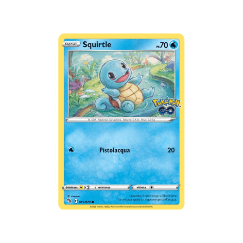 Pokémon Squirtle Holo Reverse 015/078 Pokémon Go ITA