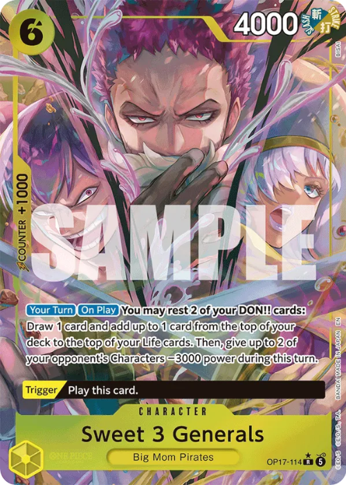One Piece Sweet 3 Generals Alternate Rare OP17-114 ENG
