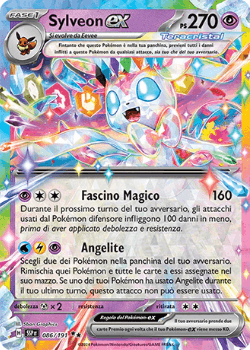 Pokémon Sylveon ex 086/191 Scintille Folgoranti ITA