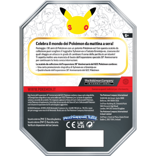 Pokémon 30° Anniversario Tin da Collezione Sylveon ex ITA