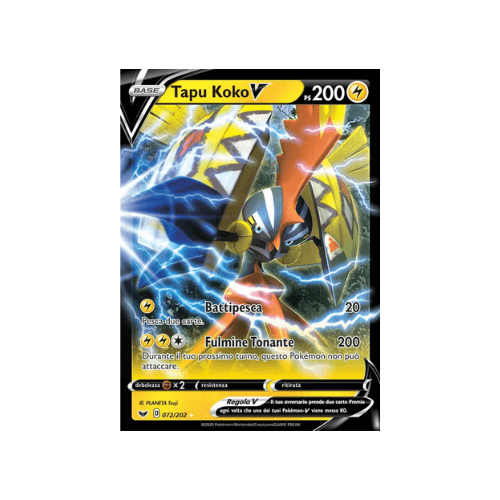 Pokémon Tapu Koko V 072/202 Spada e Scudo ITA