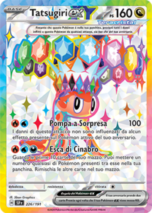 Pokémon Tatsugiri ex 226/191 Scintille Folgoranti ITA