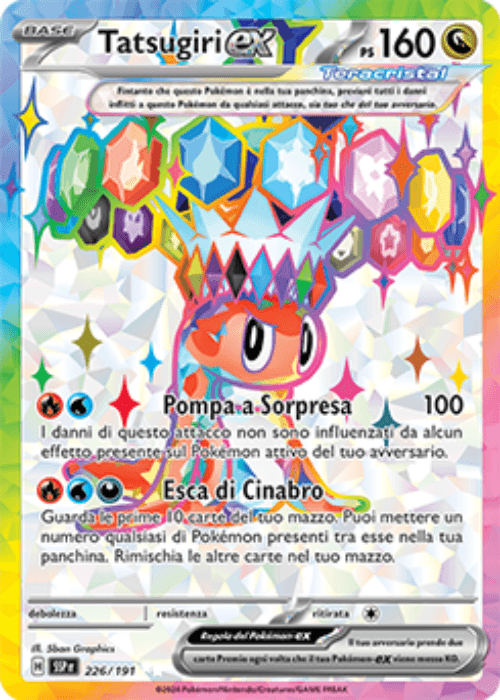 Pokémon Tatsugiri ex 226/191 Scintille Folgoranti ITA