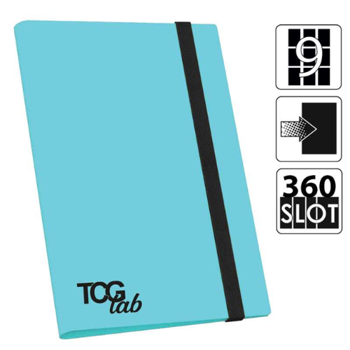 TcgLab Album con elastico 9 Tasche Azzurro Cielo