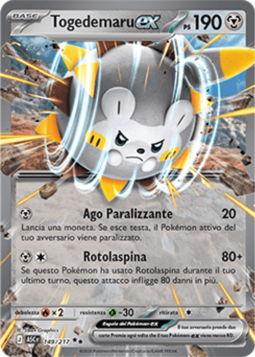 Pokémon Togedemaru ex 149/217 Ascesa Eroica ITA