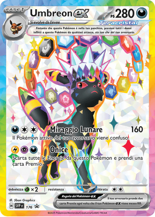 Pokémon Umbreon ex 176 Promo Scarlatto & Violetto ITA