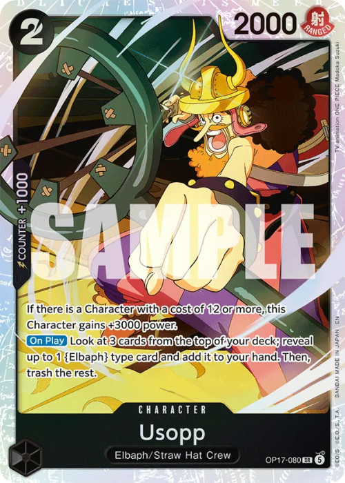 One Piece Usopp Super Rare OP17-080 ENG