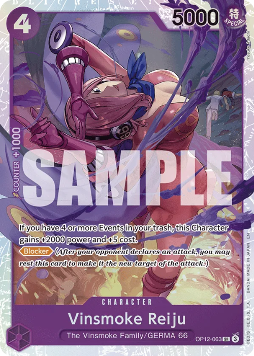One Piece Vinsmoke Reiju Super Rare OP12-063 ENG