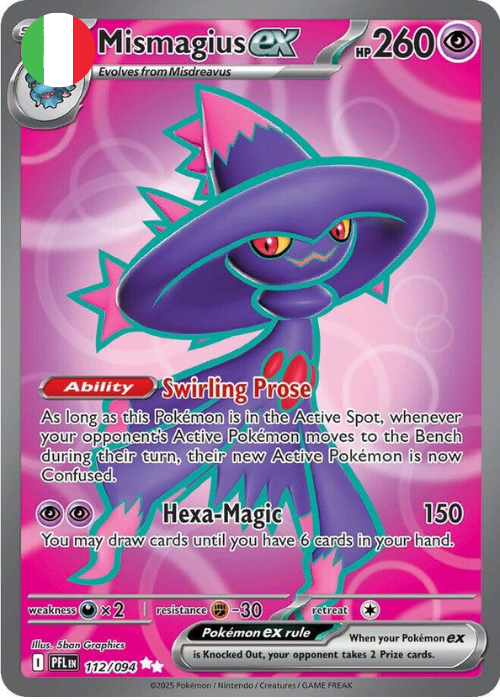 Pokémon Mismagius ex 112/094 Fiamme Spettrali ITA