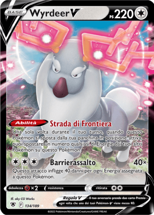 Pokémon Wyrdeer V 134/189 Lucentezza Siderale ITA