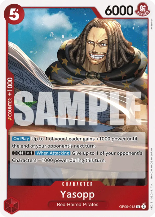 One Piece Yasopp Rare OP09-013 ENG