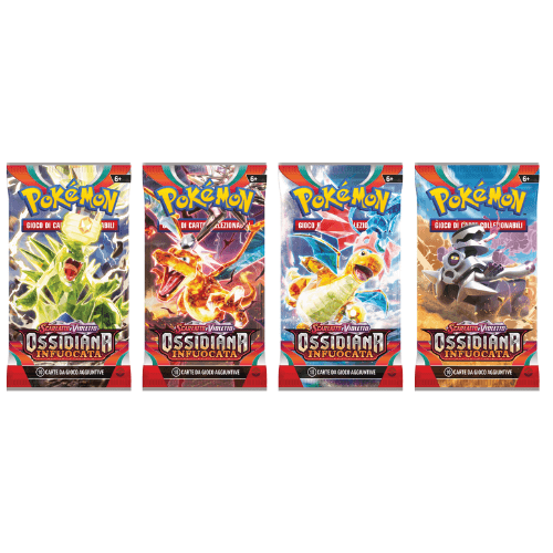 Pokémon Ossidiana Infuocata Art Set 4 Buste ITA