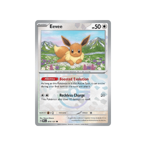 Pokémon Eevee 074/131 Reverse Masterball Evoluzioni Prismatiche ITA