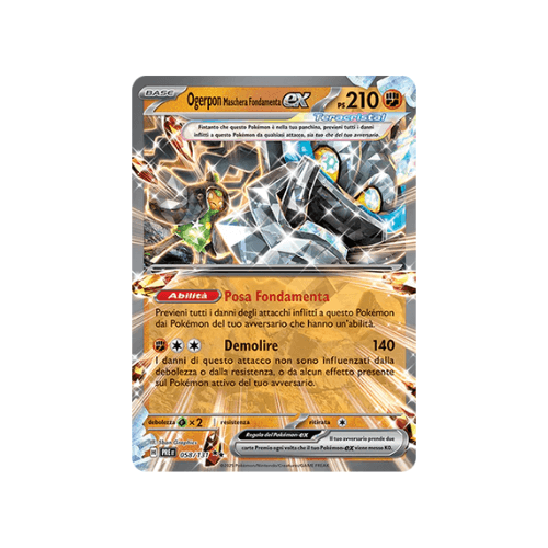 Pokémon Ogerpon Maschera Fondamenta ex 058/131 Evoluzioni Prismatiche ITA