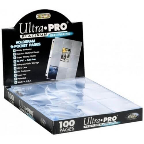 Ultra Pro - Confezione 100 Fogli a 9 tasche Platinum