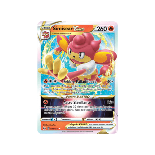 Pokémon Simisear VASTRO 023/159 Zenit Regale ITA/ENG