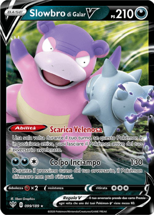 Pokémon Slowbro di Galar V 099/189 Fiamme Oscure ITA