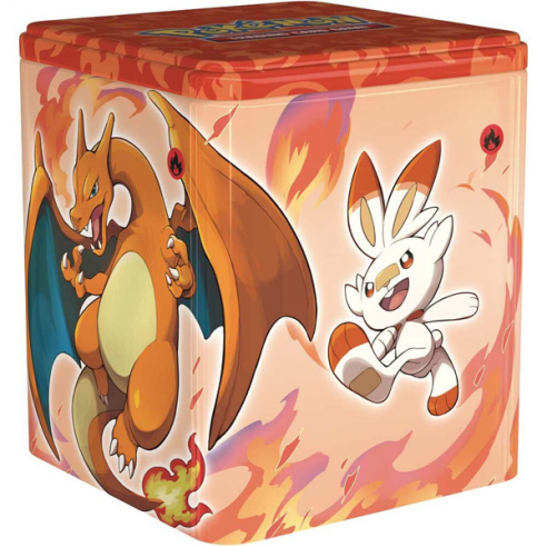 Pokèmon Stacking Tin Fuoco Charizard Victini Braixen Scorbunny ITA