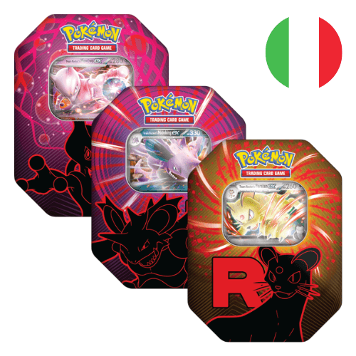 Pokémon Tin da Collezione Team Rocket Bundle da 3 Mewtwo Ex Nidoking Ex Persian Ex ITA