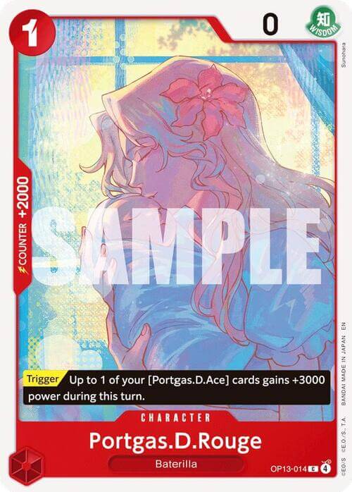 Portgas.D.Rouge OP13-014 ENG