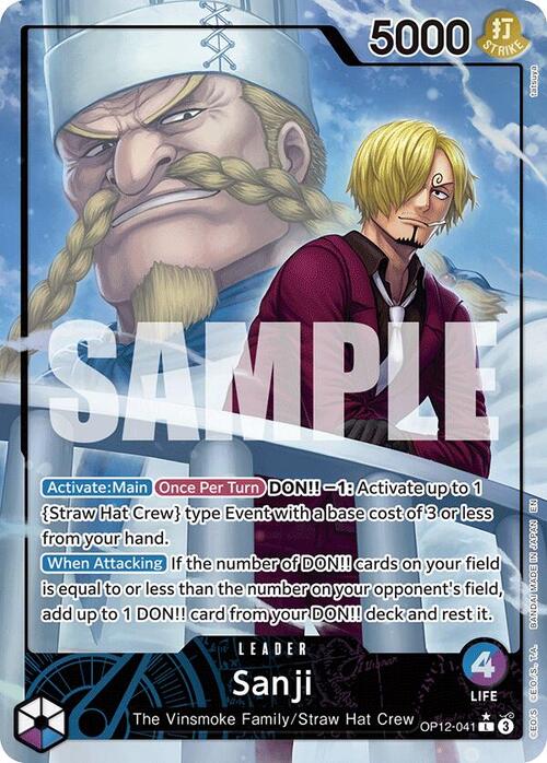 Sanji 041 Leader Alternate Art OP12 ENG