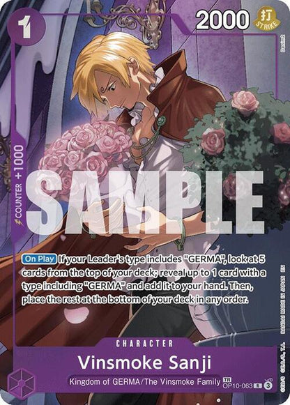Vinsmoke Sanji OP10-063 Treasure Rare OP12 ENG