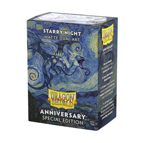 Dragon Shield 100 Sleeves Matte Dual Art Standard Size Anniversary Edition Starry Night