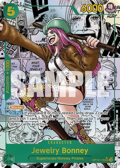 Jewelry Bonney 118 Manga Rare OP12 ENG