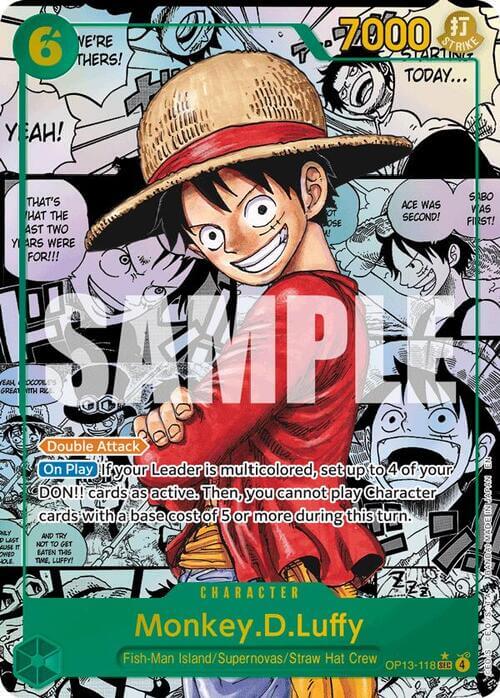 Monkey.D.Luffy Manga OP13-118 ENG