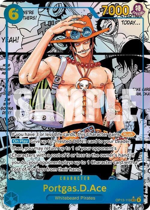 Portgas.D.Ace Manga OP13-119 ENG