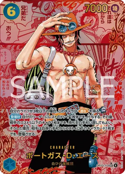 Portgas.D.Ace Red Manga OP13-119 ENG