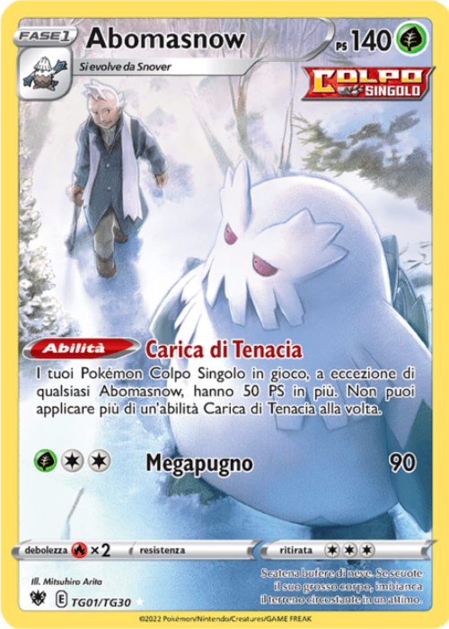 Pokémon Abomasnow TG01/TG30 Lucentezza Siderale ITA