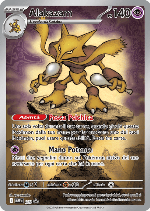 Pokémon Alakazam 009 Promo Megaevoluzione ITA