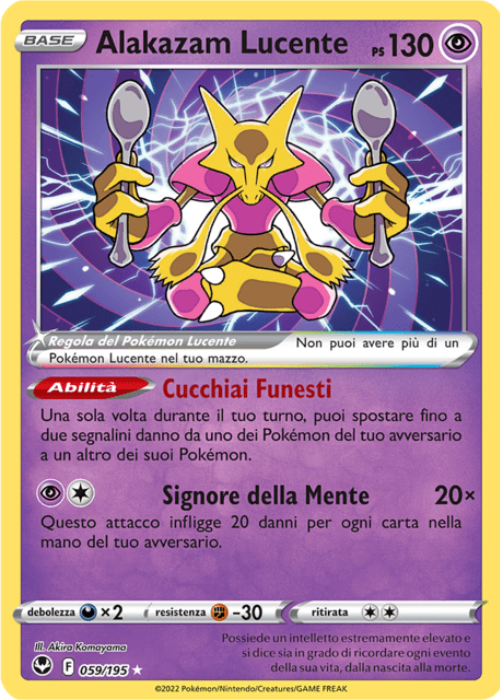 Pokémon Alakazam Lucente 059/195 Tempesta Argentata ITA
