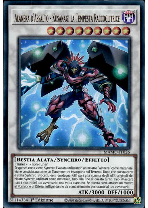Yu-Gi-Oh! Alanera d'Assalto - Kusanagi la Tempesta Raccoglitrice MAMO 026 I Magnifici Monstri ITA
