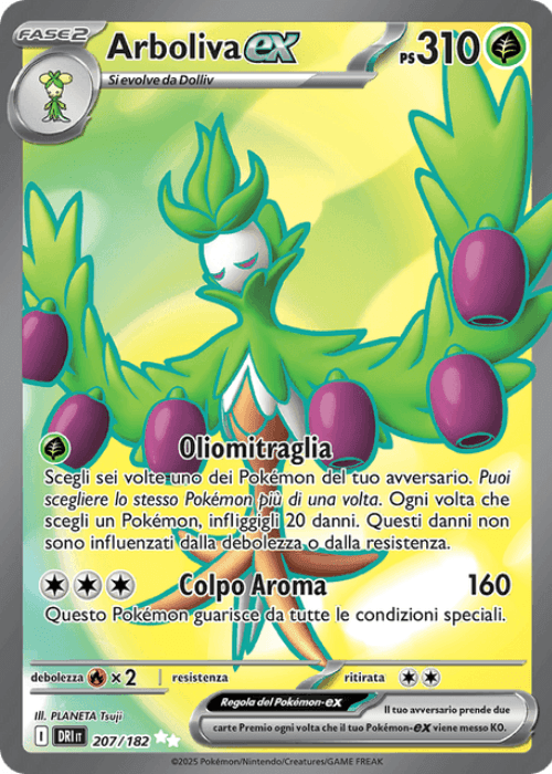 Pokémon Arboliva ex 207/182 Rivali Predestinati ITA