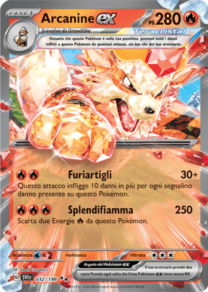 Pokémon Arcanine ex 032/198 Scarlatto & Violetto ITA
