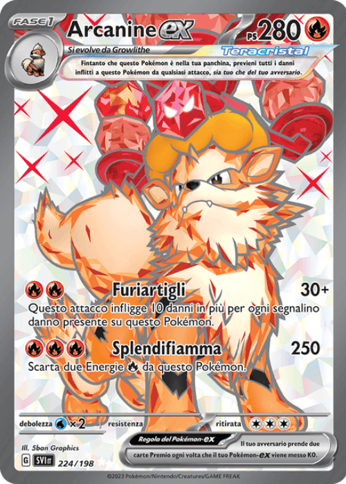 Pokémon Arcanine ex 224/198 Scarlatto & Violetto ITA