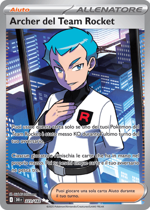 Pokémon Archer del Team Rocket 223/182 Rivali Predestinati ITA