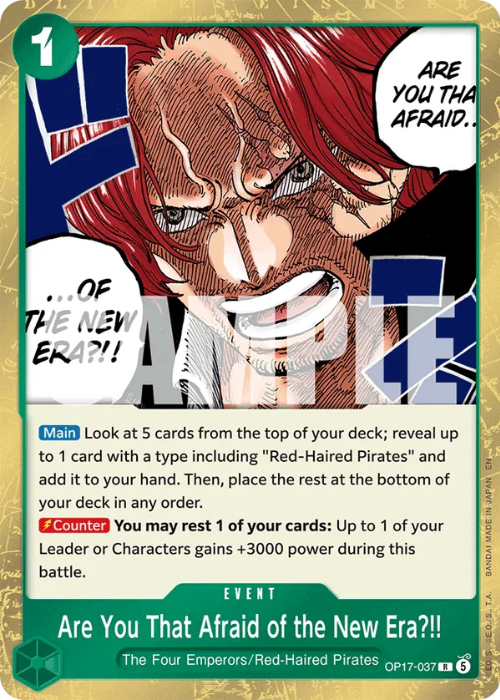 One Piece Are You That Afraid of the New Era?!! Rare OP17-037 ENG