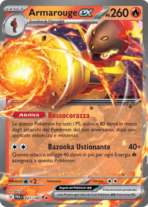 Pokémon Armarouge ex 027/182 Paradosso Temporale ITA