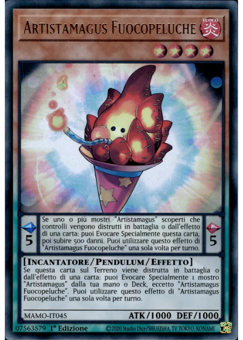 Yu-Gi-Oh! Artistamagus Fuocopeluche MAMO 045 I Magnifici Monstri ITA