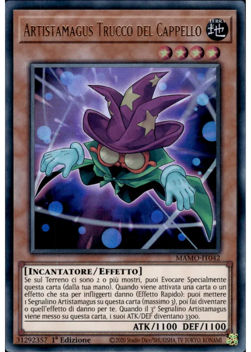 Yu-Gi-Oh! Artistamagus Trucco del Cappello MAMO 042 I Magnifici Monstri ITA