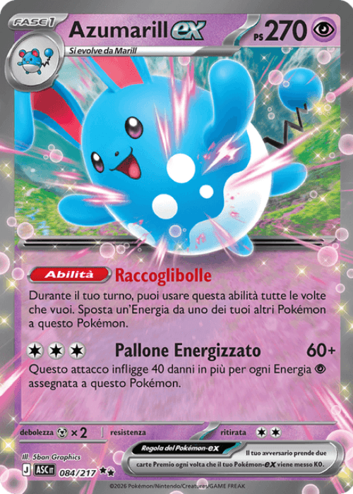 Pokémon Azumarill ex 084/217 Ascesa Eroica ITA