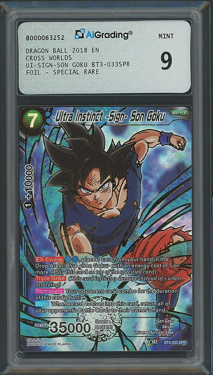 Dragon Ball Super Cross Worlds Ultra Instinct -Sign- Son Goku AiGrading Voto 9