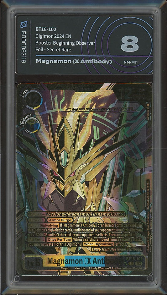 Digimon Card Game Magnamon (X Antibody) BT16-102 V.3 AiGrading Voto 8